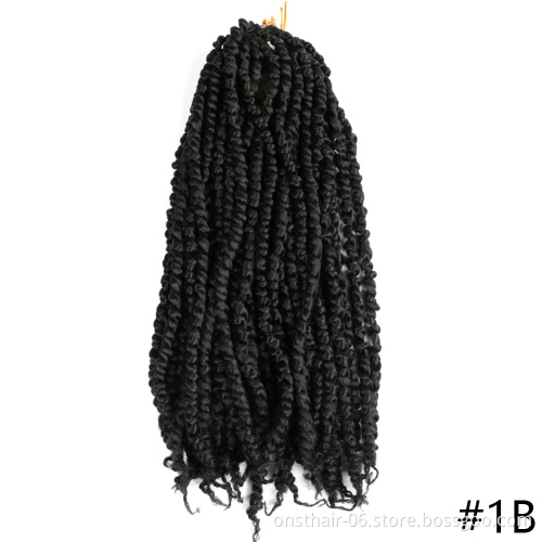 Synthetic Braiding Hair Pre Twisted Passion Twist Crochet Hair 24 Inch Ombre Pre-looped Fluffy dreadlocks Crochet Braid Hair